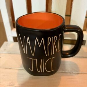 Rae Dunn Black and Orange Vampire Juice Mug